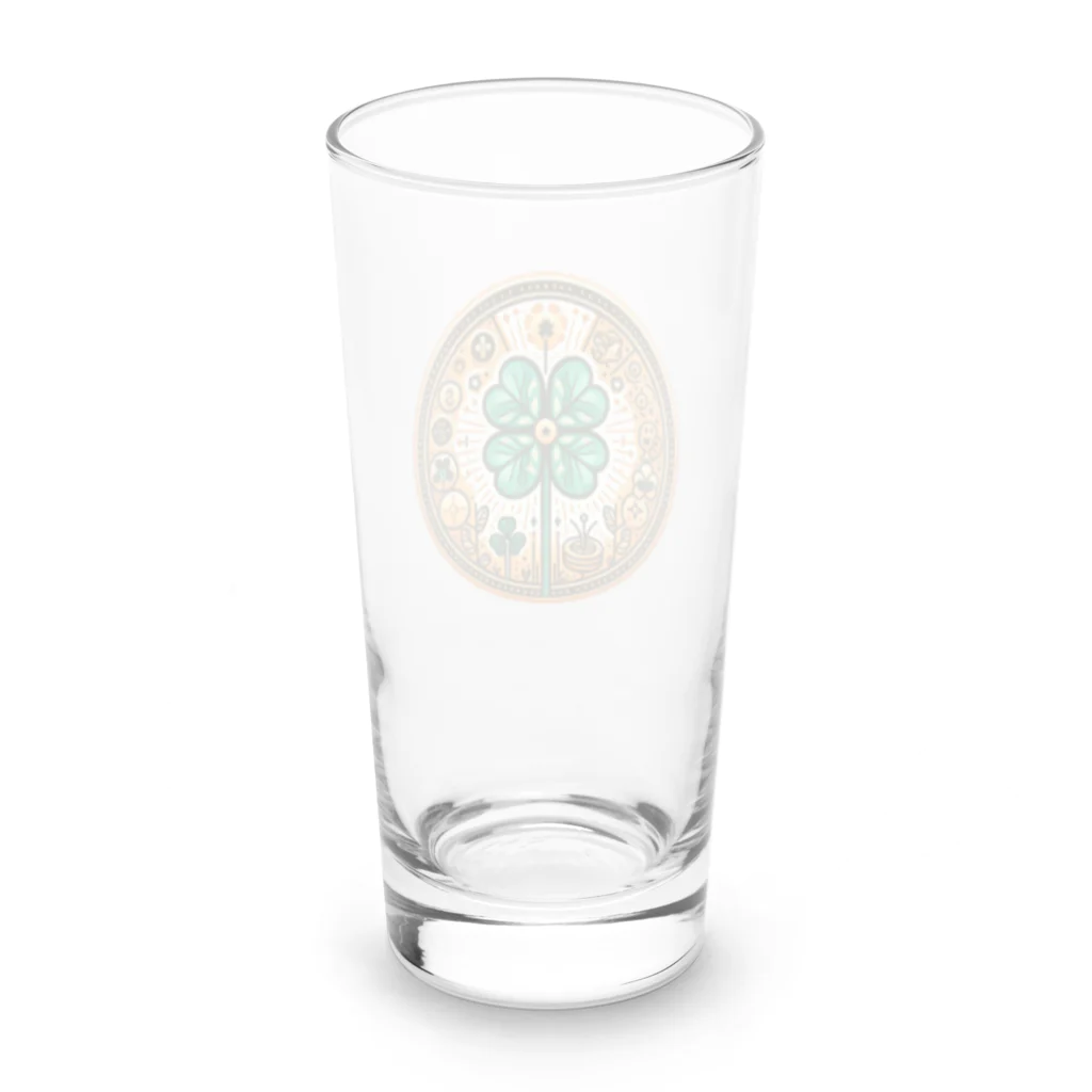 幸運アイテムデポのクローバーコイン幸運アイテム Long Sized Water Glass :back