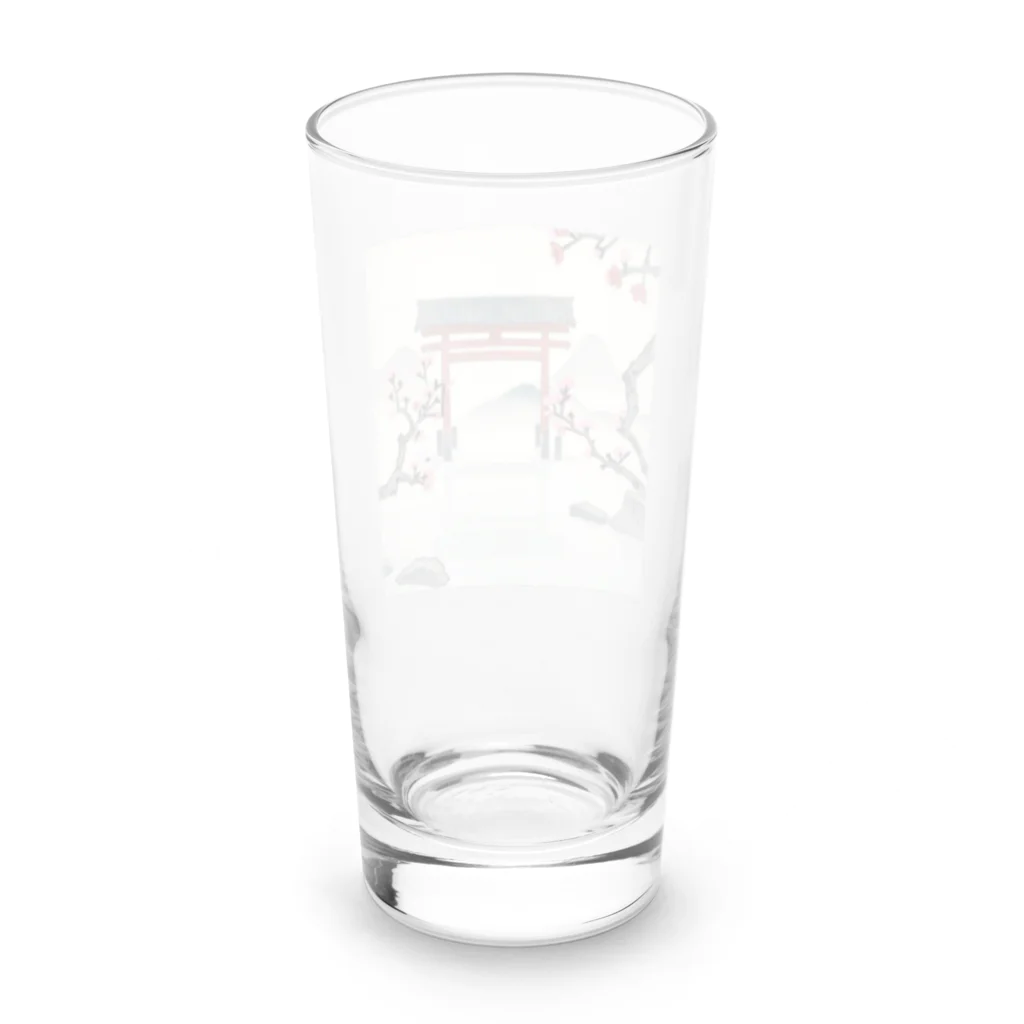 JoyfulMomentsCraftsの桜と鳥居　ー Cherry Blossoms and Torii ー Long Sized Water Glass :back