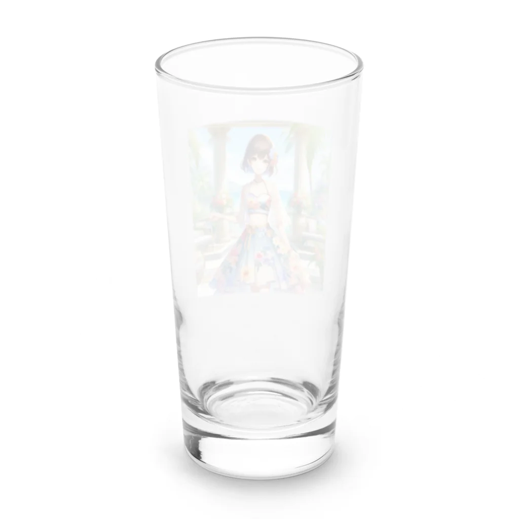 かるるんショップの夏と南国と休日と Long Sized Water Glass :back