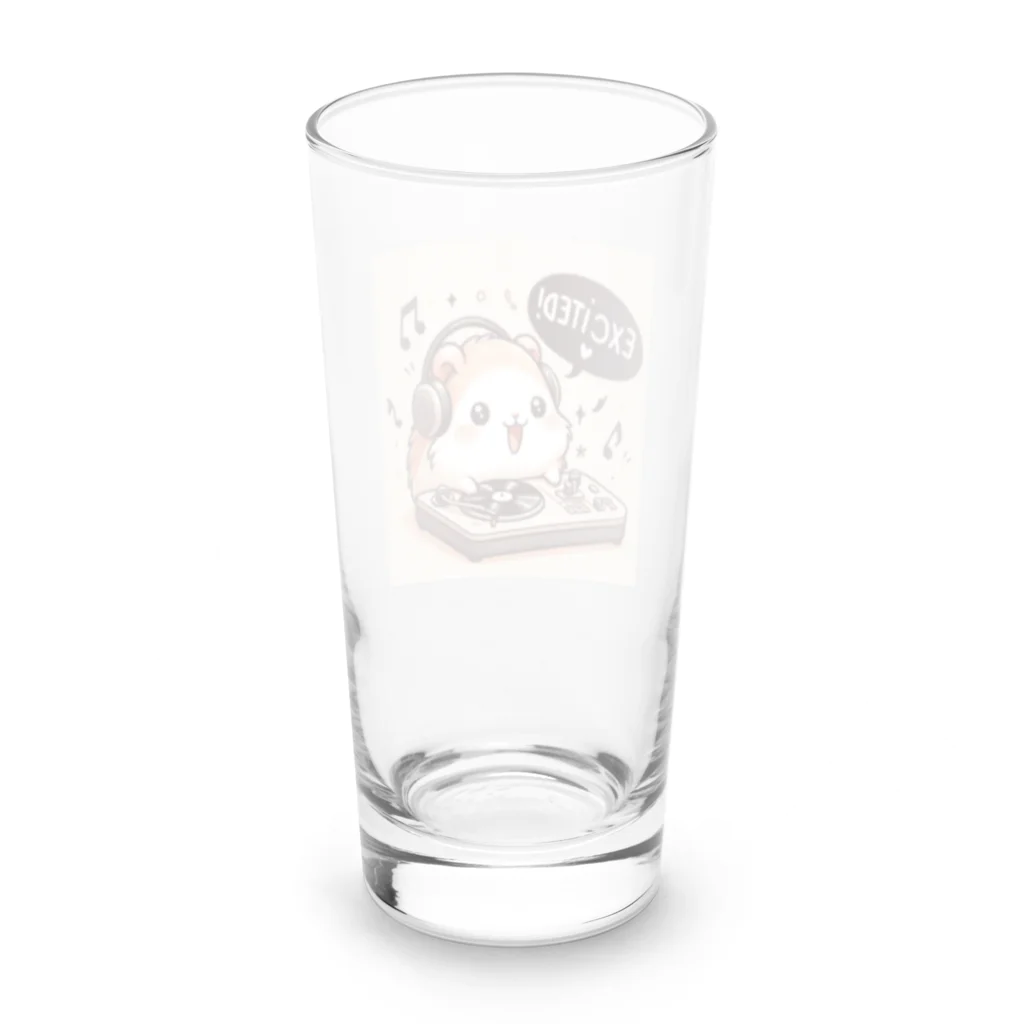 まんじゅ王国のハムスターがDJブースでスピン！ Long Sized Water Glass :back