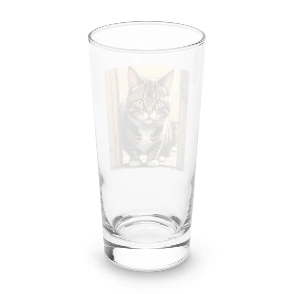 manaco-の覗き猫ちゃん Long Sized Water Glass :back