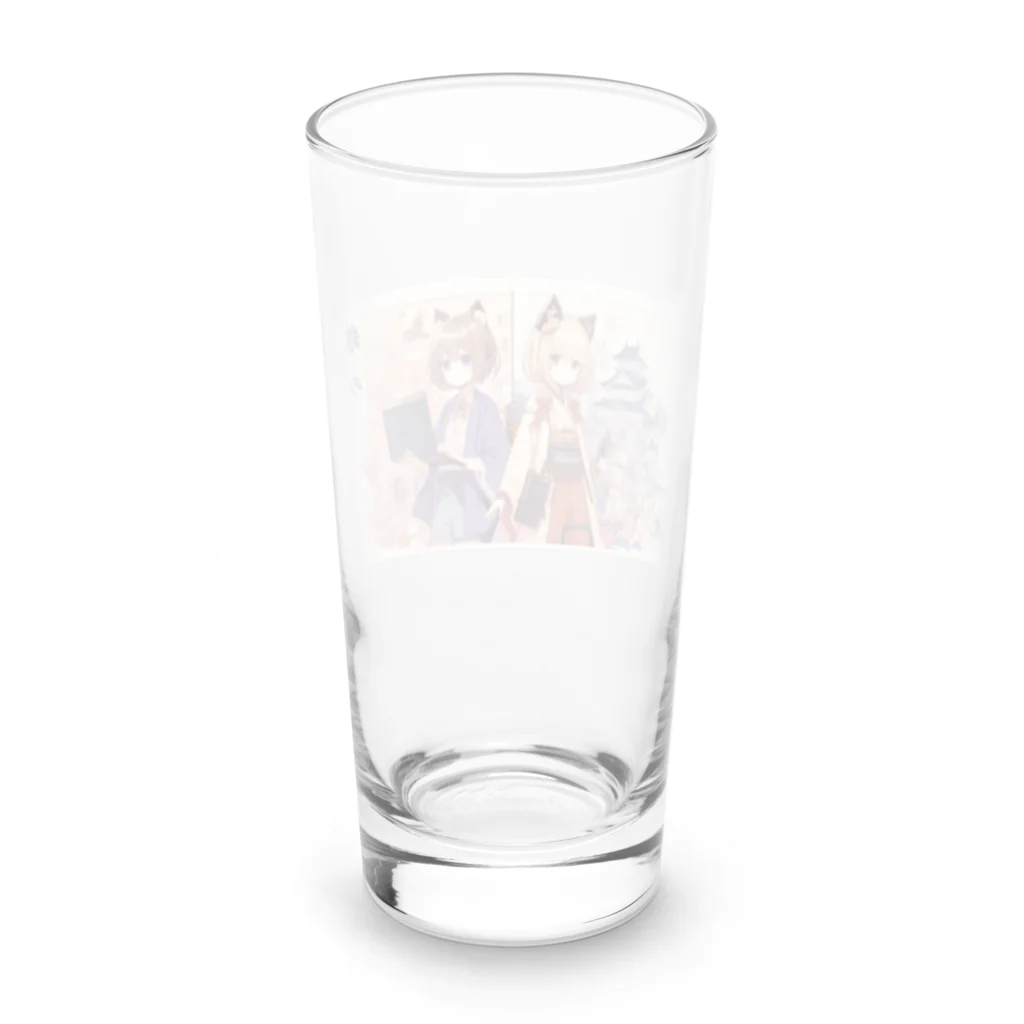 HiroLink's Shopのことわざ物語：鶴の一声 Long Sized Water Glass :back