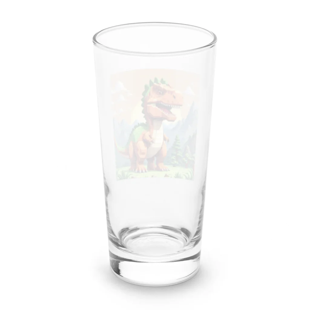 OTIRUBUTUBUTUのおちりぶつぶつ恐竜 Long Sized Water Glass :back