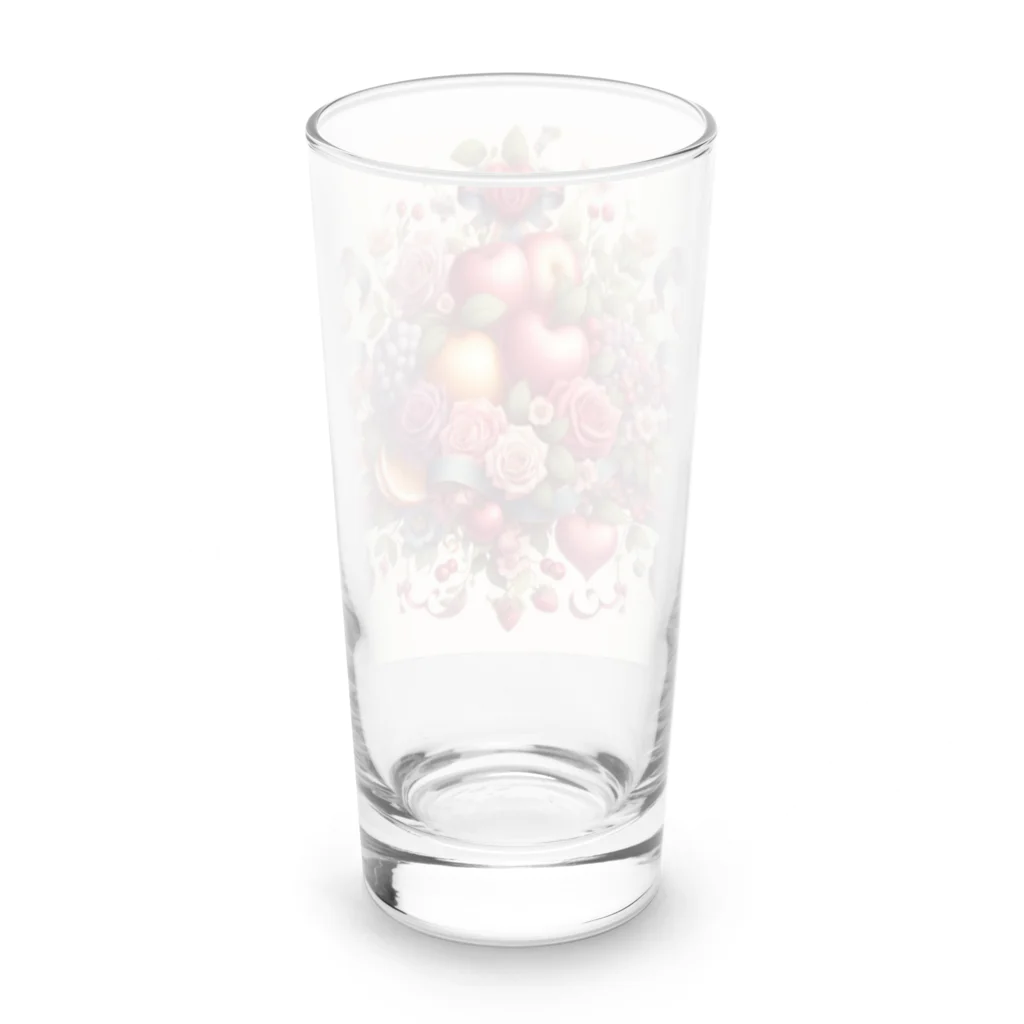 まんまるちゃんの薔薇とフルーツのSweetな香り Long Sized Water Glass :back