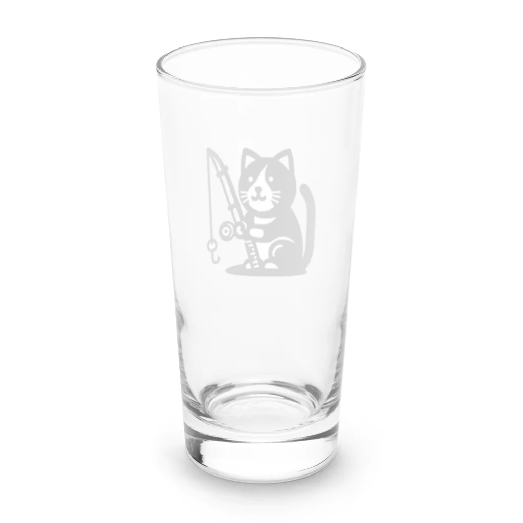 fish-man13の釣り猫 Long Sized Water Glass :back