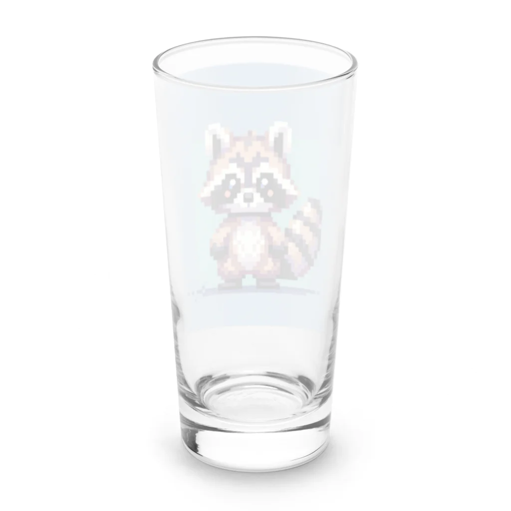 himajinseijin01のドット絵アライグマちゃんTシャツサイズ Long Sized Water Glass :back