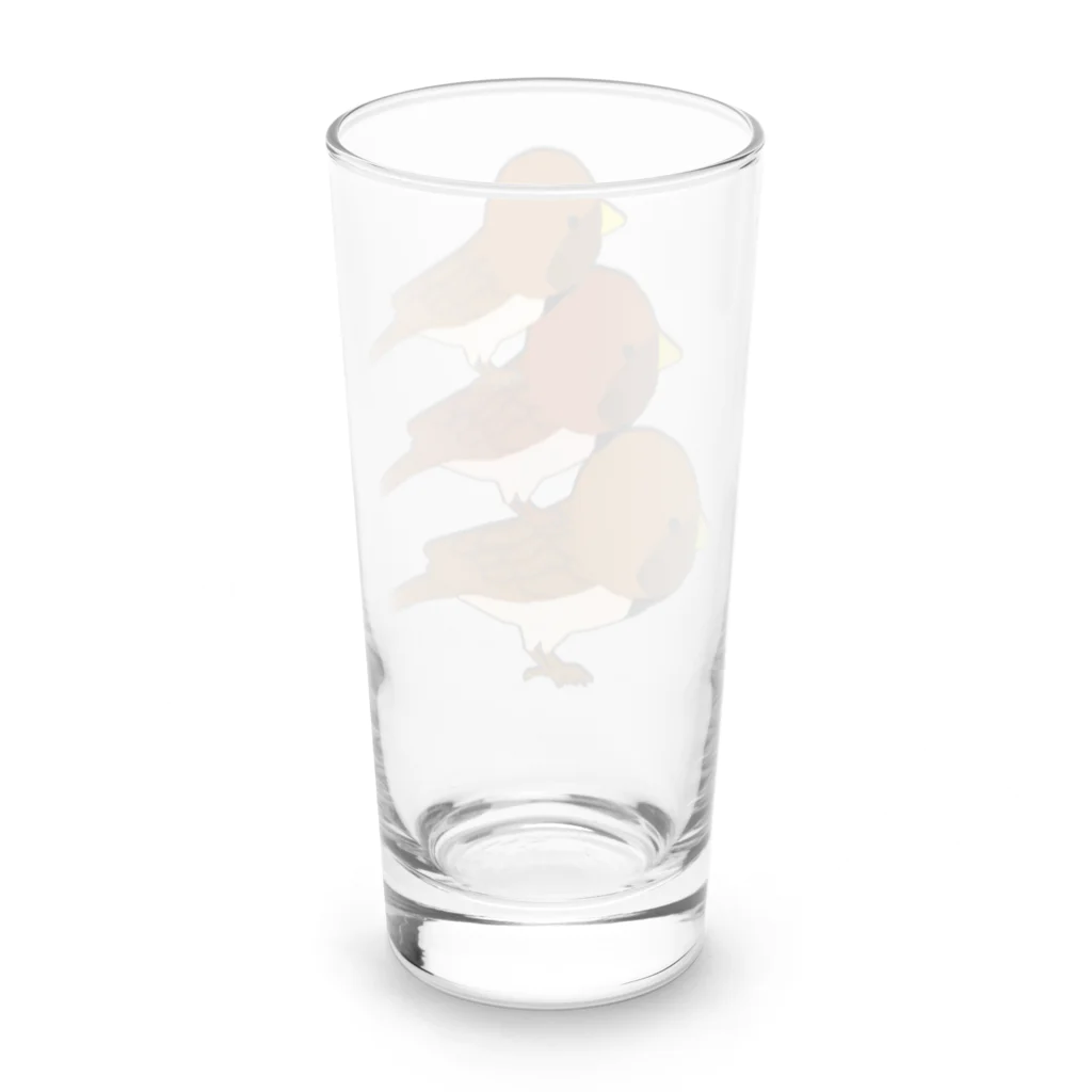 chicodeza by suzuriのすずめタワー Long Sized Water Glass :back