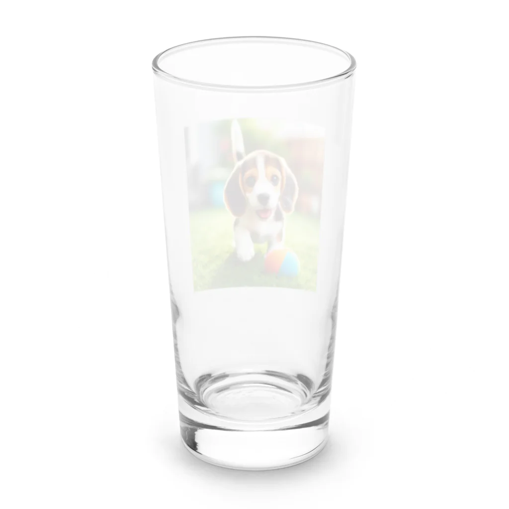 カジノ屋のビーグル犬キキちゃん Long Sized Water Glass :back