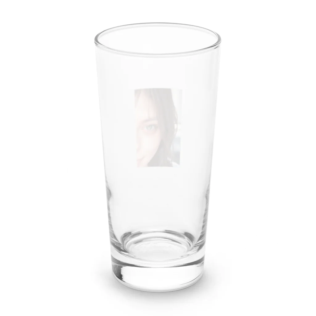 Be proudの青い瞳の女性 Long Sized Water Glass :back