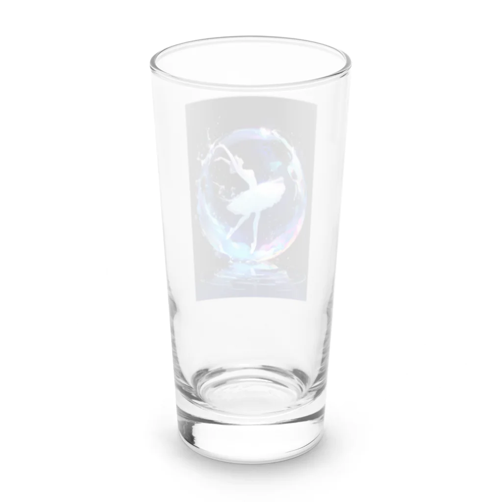 AQUAMETAVERSEのシャボン玉の中のバレリーナ　BLUE PLUM  691 Long Sized Water Glass :back