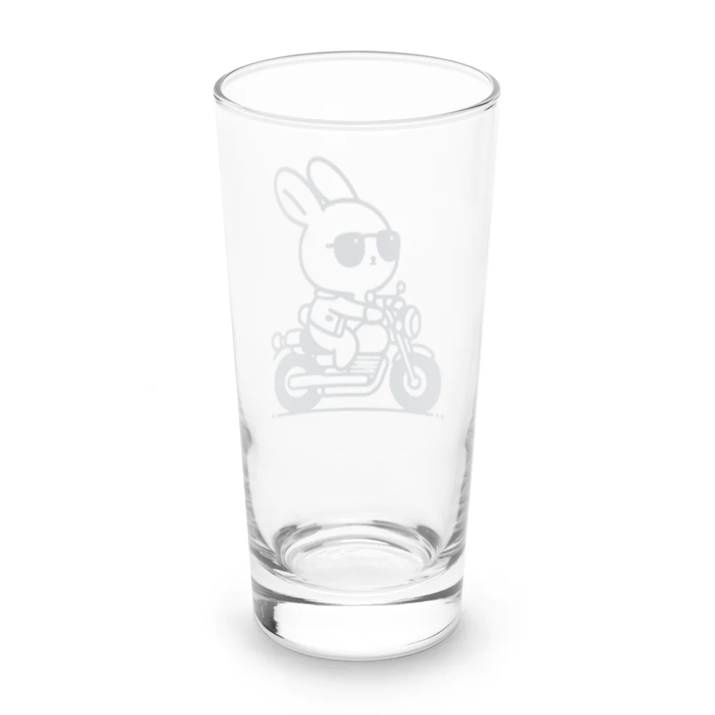 BOSATUのバイクに乗ったうさぎ Long Sized Water Glass :back