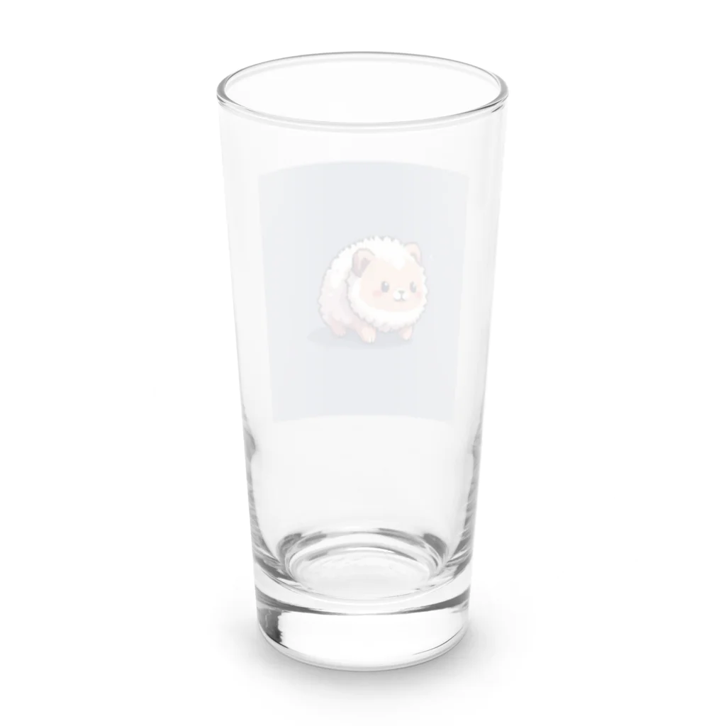 SimplicitySmilesのこの可愛いキャラは犬？犬じゃない？その正体は謎… Long Sized Water Glass :back