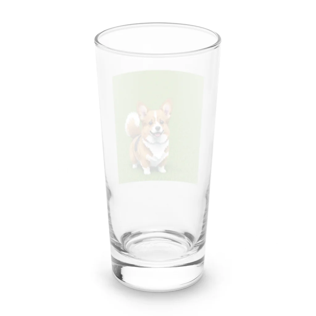 AI副業屋のショウのドット絵のコーギー Long Sized Water Glass :back