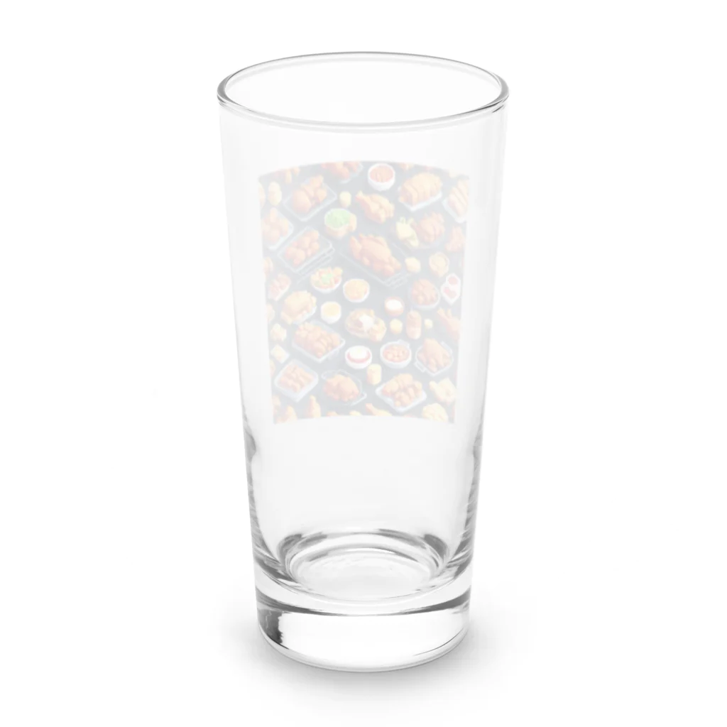 ドット絵賢者のドット絵シリーズ９チキン祭りゴージャスver. Long Sized Water Glass :back