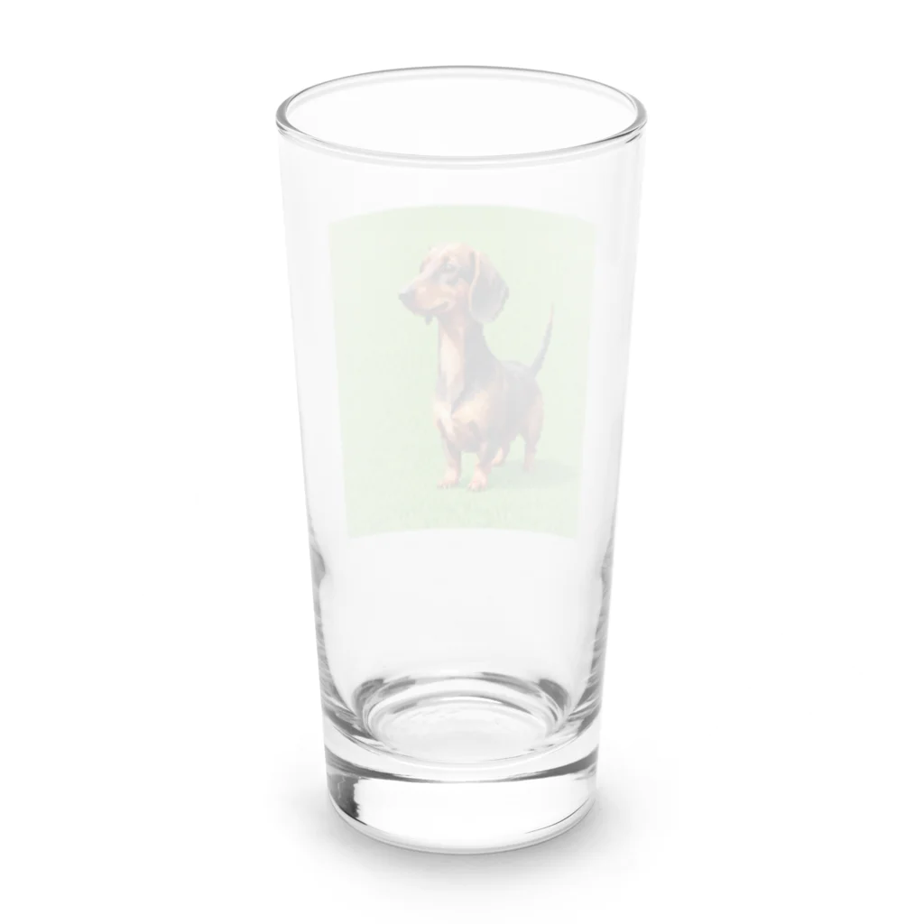 AI副業屋のショウのドット絵のダックスフンド Long Sized Water Glass :back