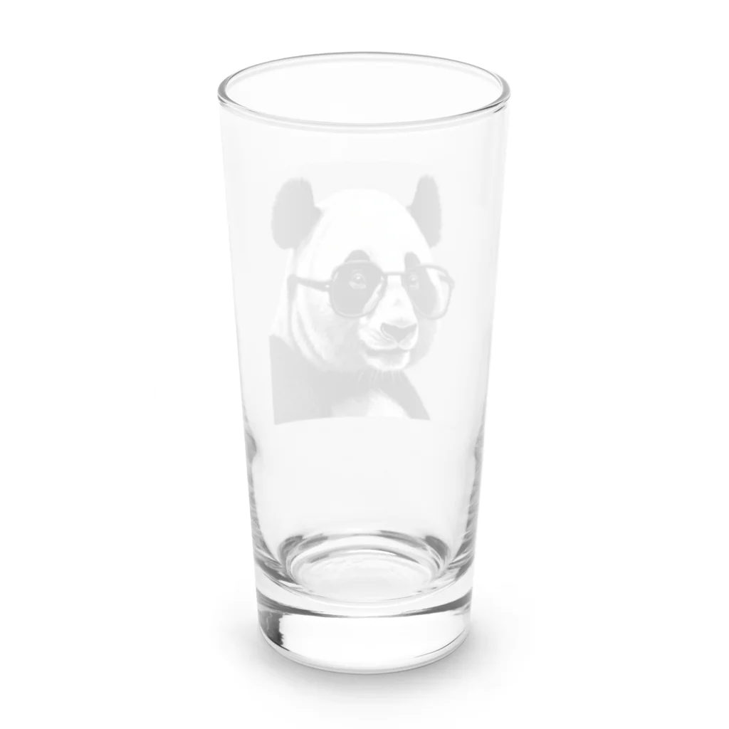 よもぎだいふくのかっこいいパンダグッズ Long Sized Water Glass :back