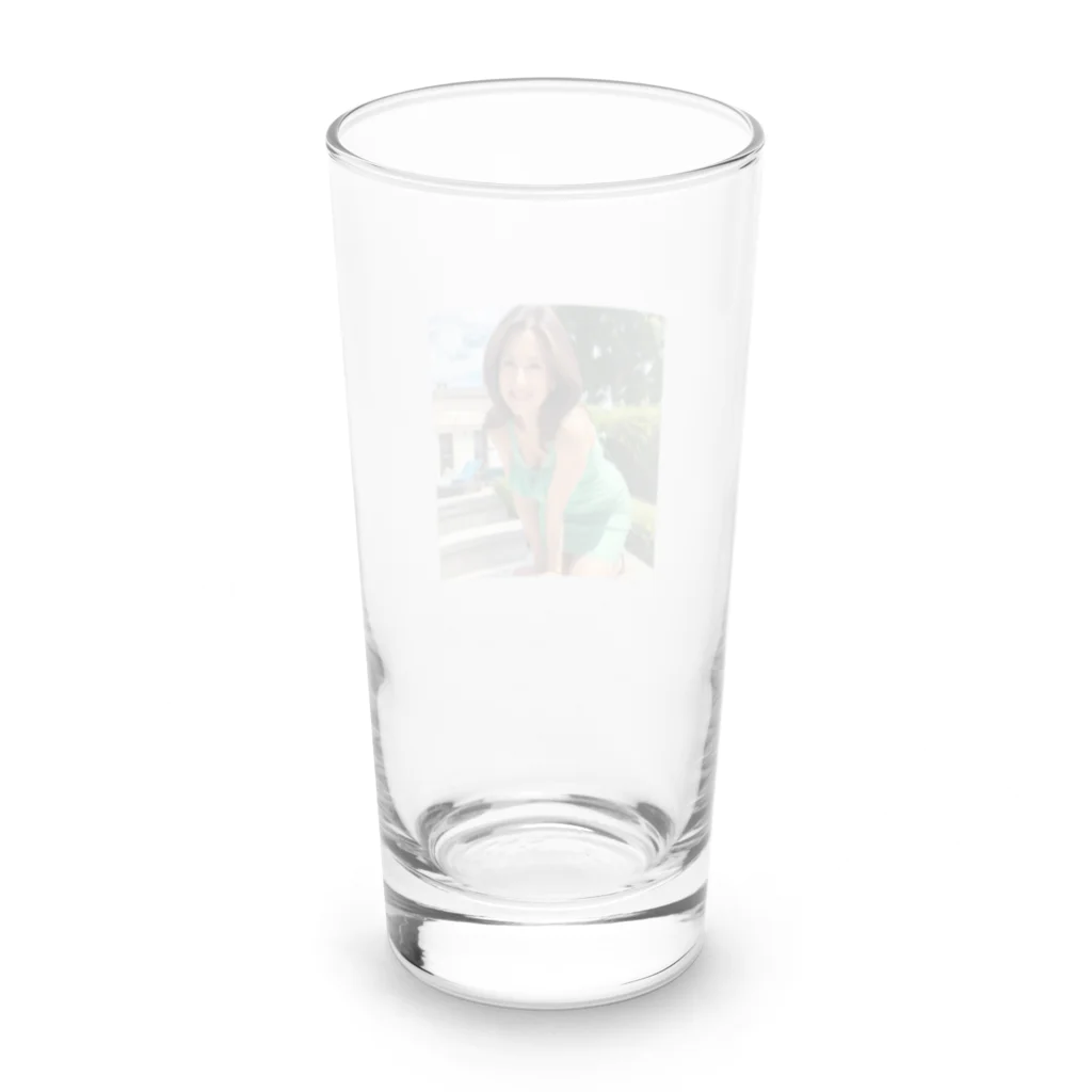 ももちゃん🍑のももちゃん🍑グッズ✨ Long Sized Water Glass :back