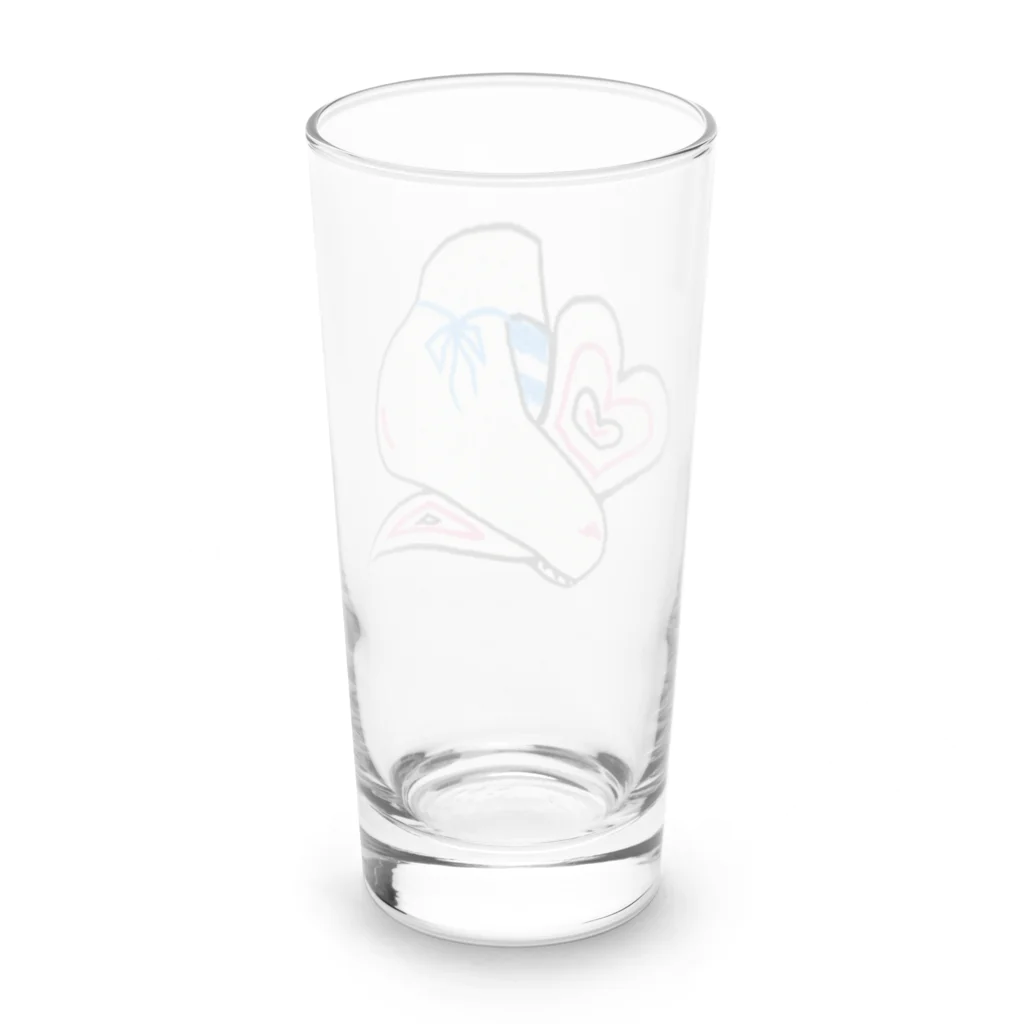 きょうちゃんのﾅｽｶﾞﾏﾏのぷりけちゅ。 Long Sized Water Glass :back