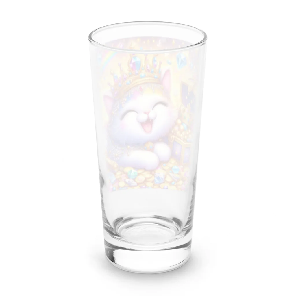 momoart8888の笑いが止まらない猫ちゃん🐈🩷 Long Sized Water Glass :back