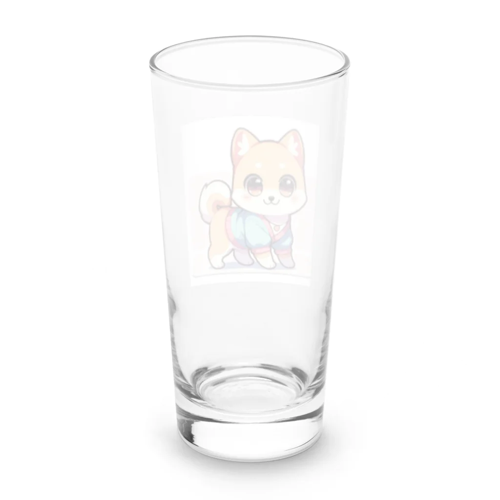 柴犬LOVEのキュートな柴犬キャラクターのマスコット Long Sized Water Glass :back