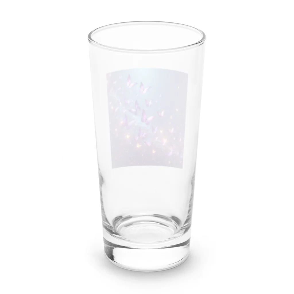 Hojo_Gorozaemonの紫蝶・壱 Long Sized Water Glass :back