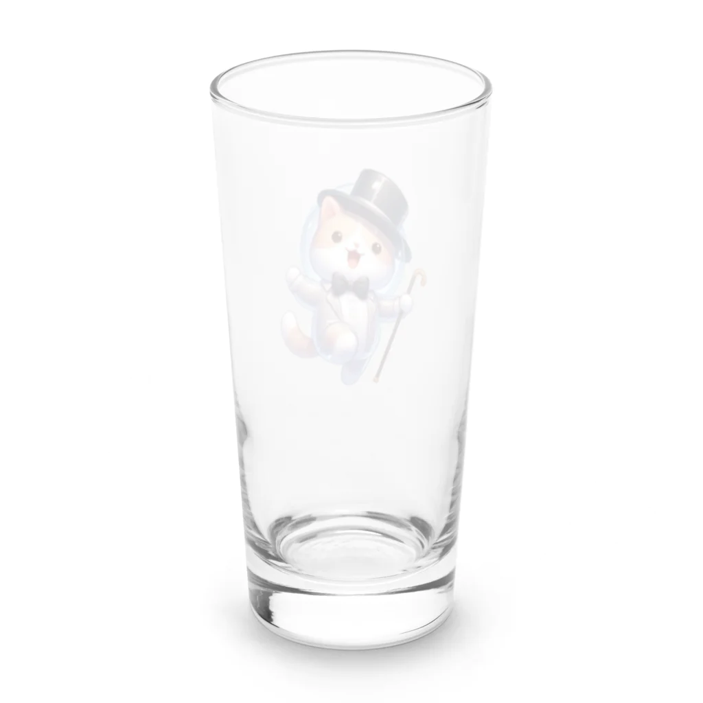 hikotakuの透明服を着た猫 Long Sized Water Glass :back