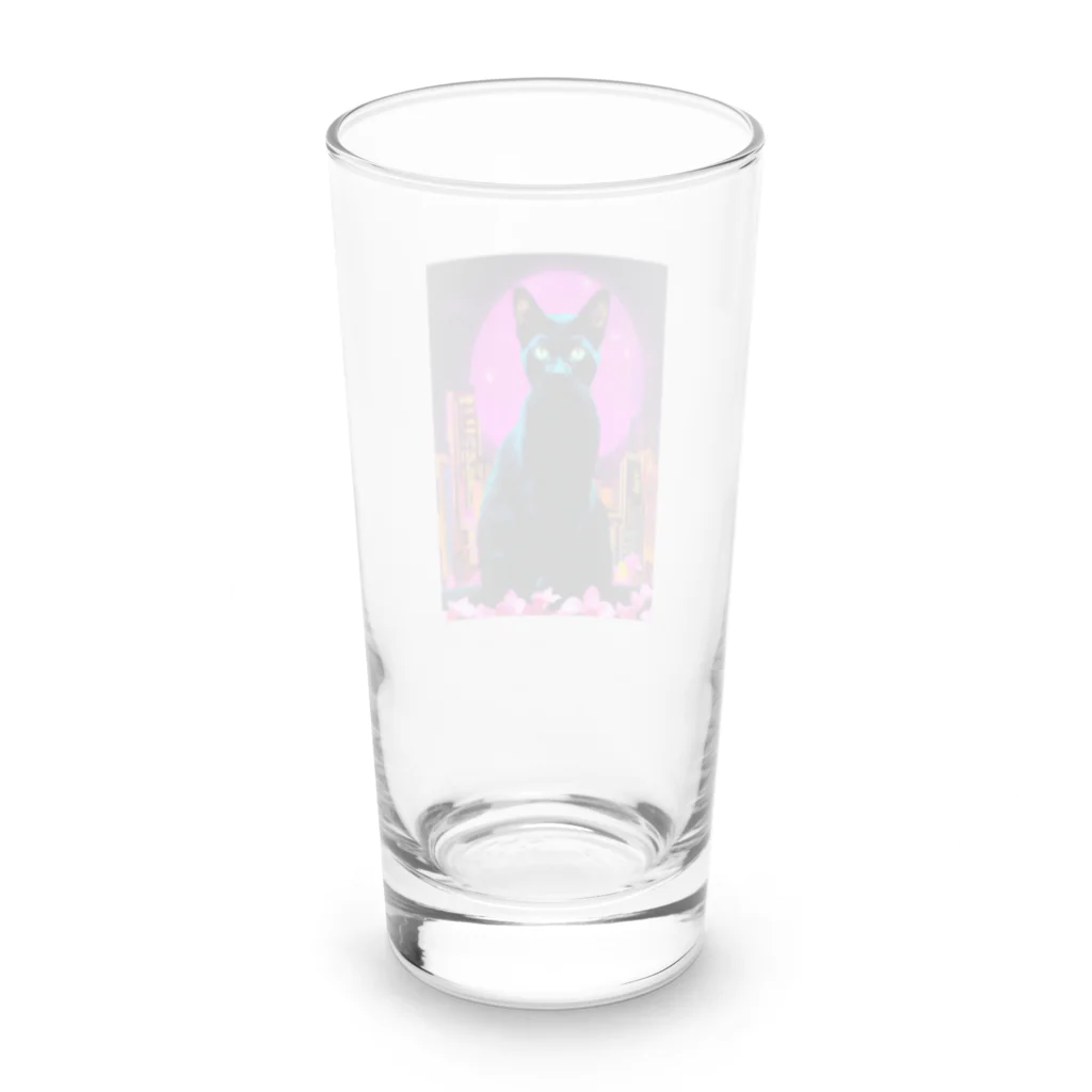 cute in cool shopのフィクション猫 Long Sized Water Glass :back