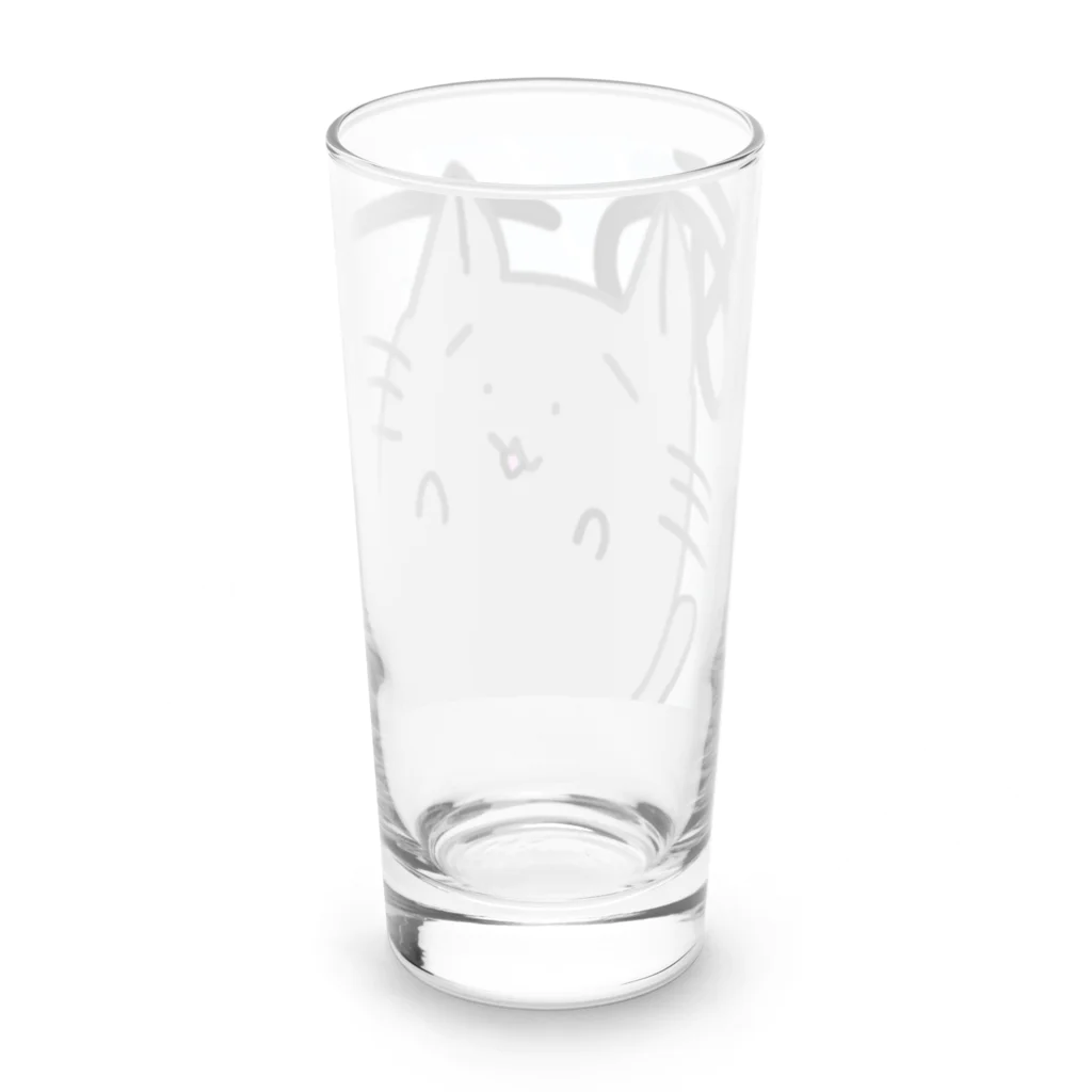 銀羽アニタ🩶🐈‍⬛@個人勢VTuberの銀羽アニタ(マスコット) Long Sized Water Glass :back