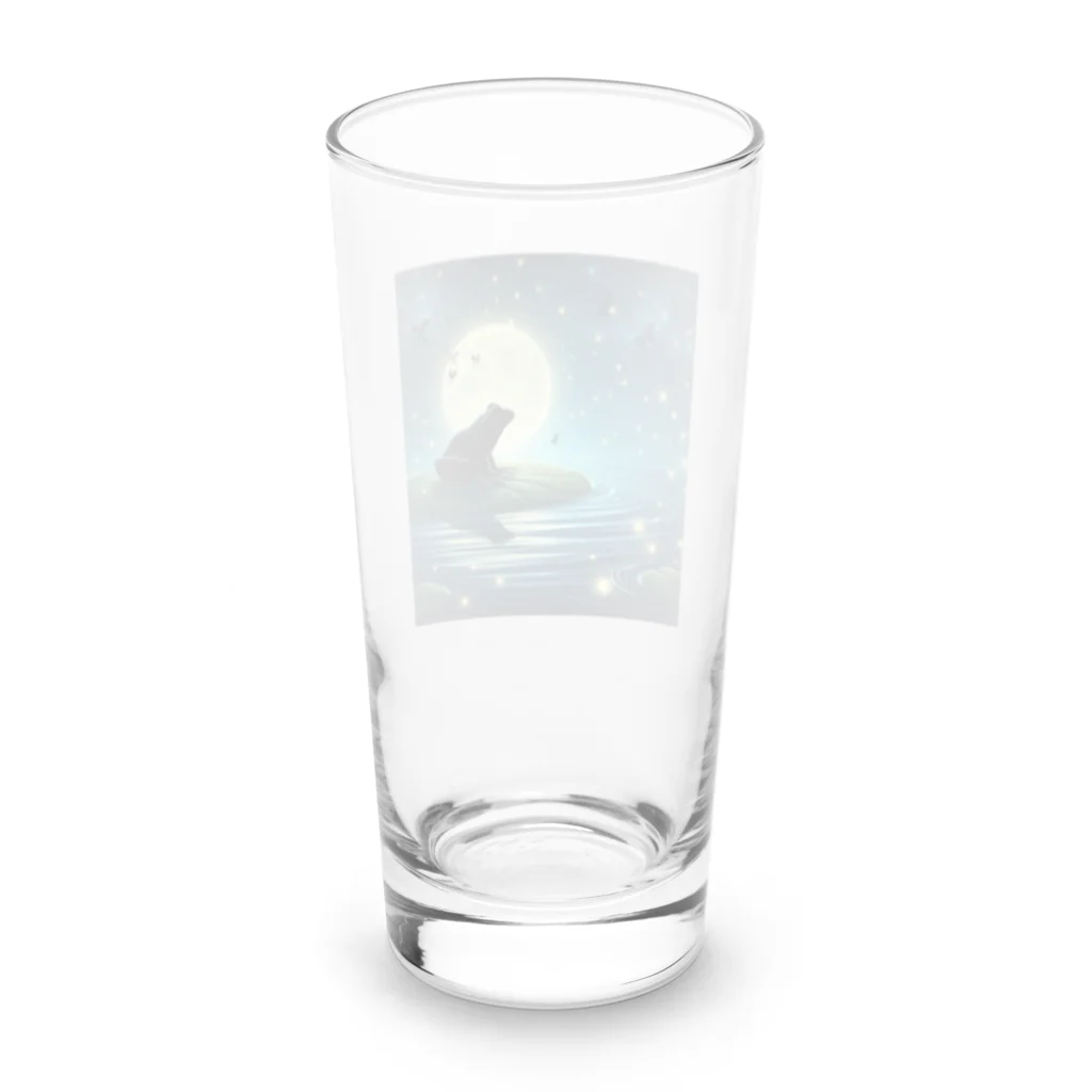 ususio1431の月夜のカエル Long Sized Water Glass :back