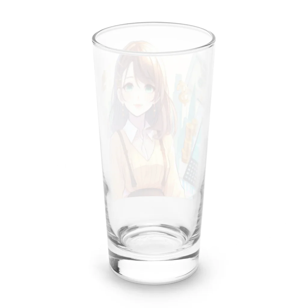 おっちゃんストアの美女投資家 Long Sized Water Glass :back