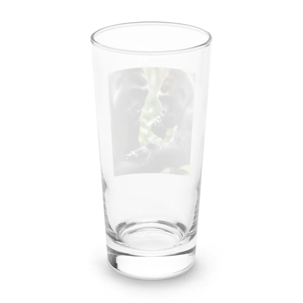 sunday_sataurday_freedayの社交的なゴリラ Long Sized Water Glass :back