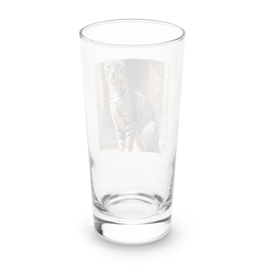 Koiwamiyaの神殿に佇むサバンナキャット Long Sized Water Glass :back