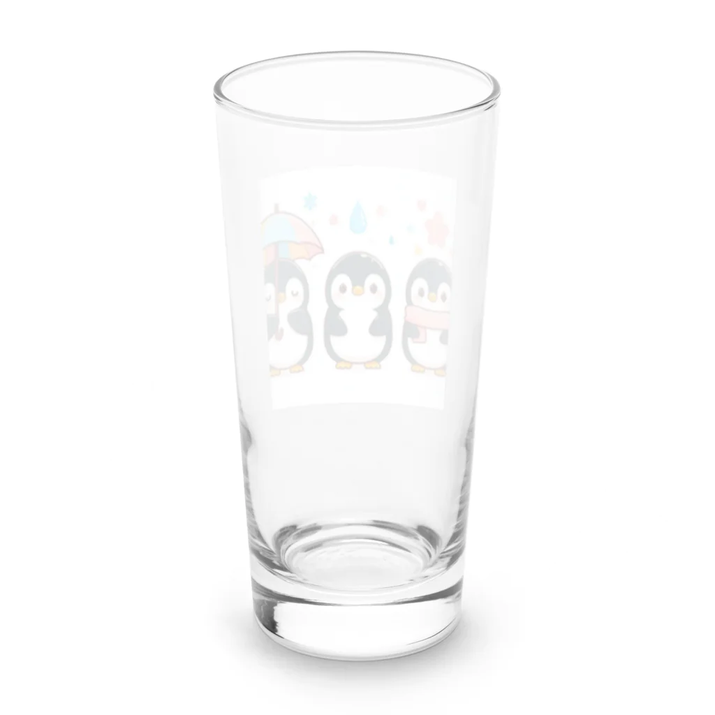 柴犬しばわんこhana873の可愛いペンギントリオ Long Sized Water Glass :back