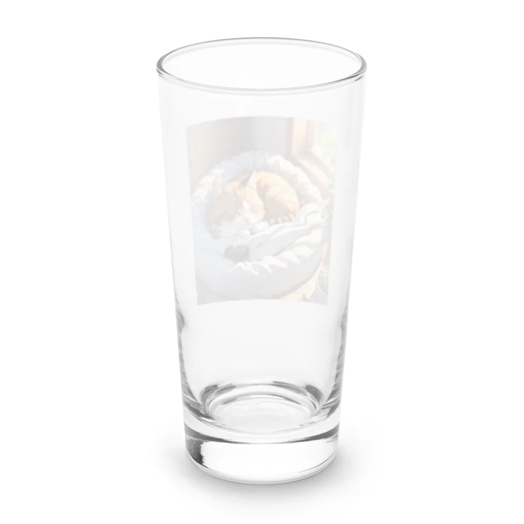 tonyの寝ている猫 Long Sized Water Glass :back