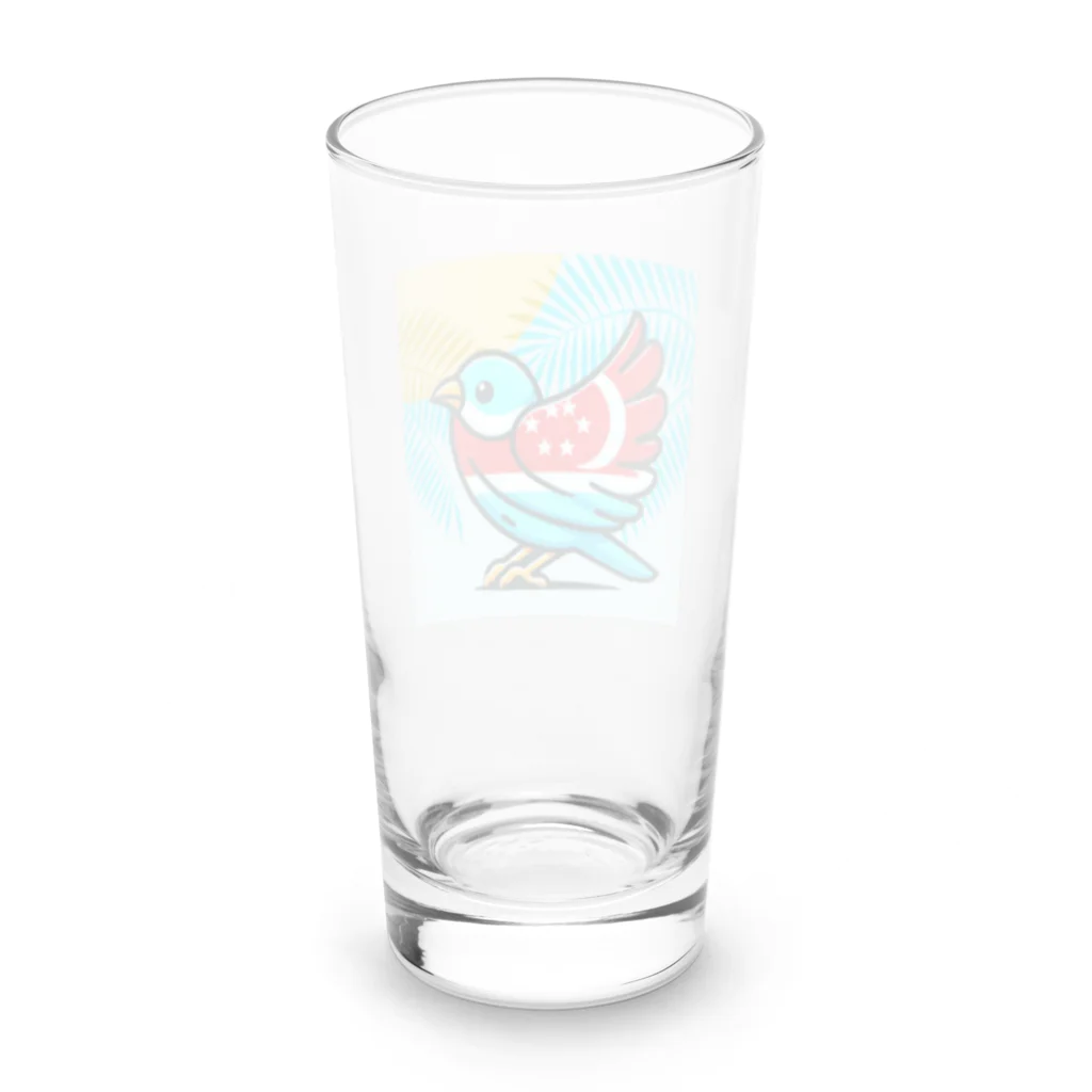 bugisショップの煌めくトロピカルバード🐦️ Long Sized Water Glass :back