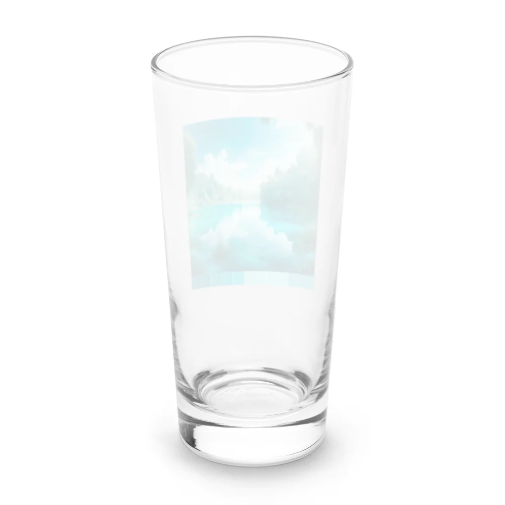 hana2ginの Almost Transparent Blue. Long Sized Water Glass :back