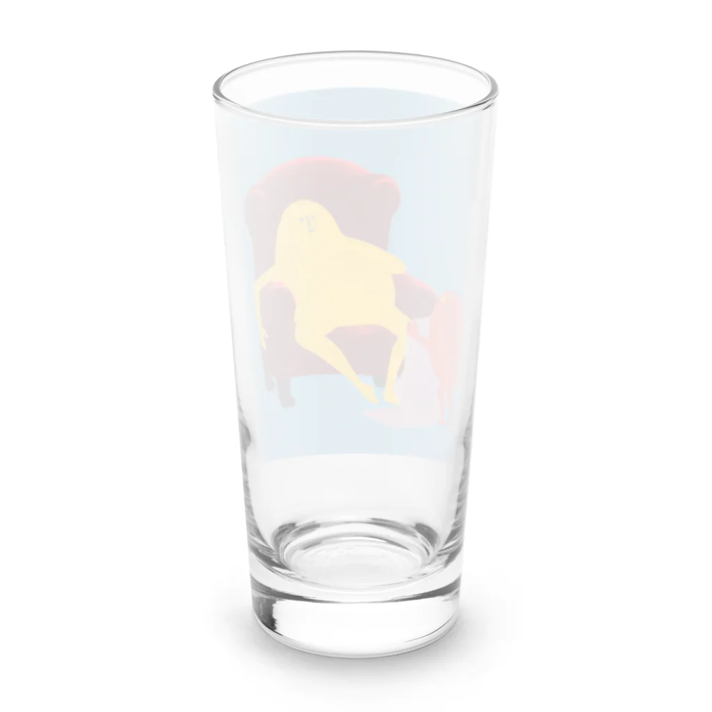 もじゃの店の寝落ちもじゃ Long Sized Water Glass :back