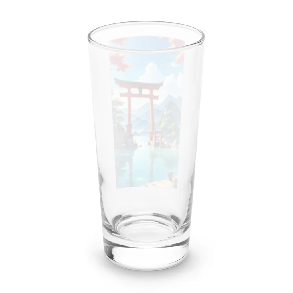 デザイン学科卒のItsItsukushima Shrine　厳島神社 Long Sized Water Glass :back