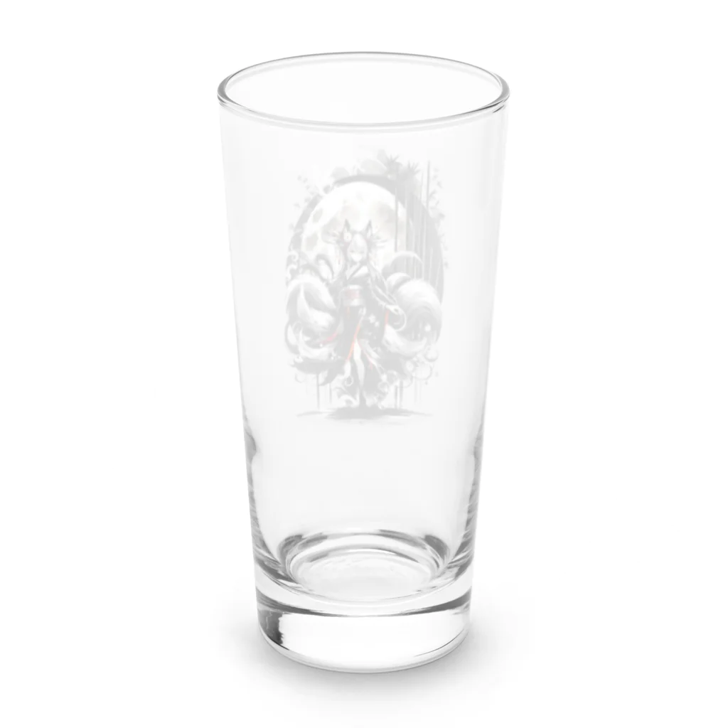 蝋燭の月と妖狐 Long Sized Water Glass :back