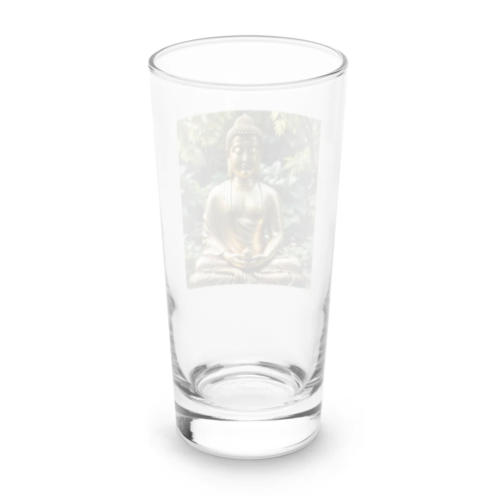 Take-chamaの驚くべき仏像があなたを迎えます。 Long Sized Water Glass :back