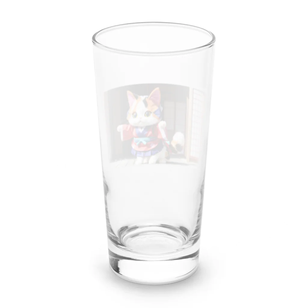 Lake Houseの三毛猫のグッズ Long Sized Water Glass :back