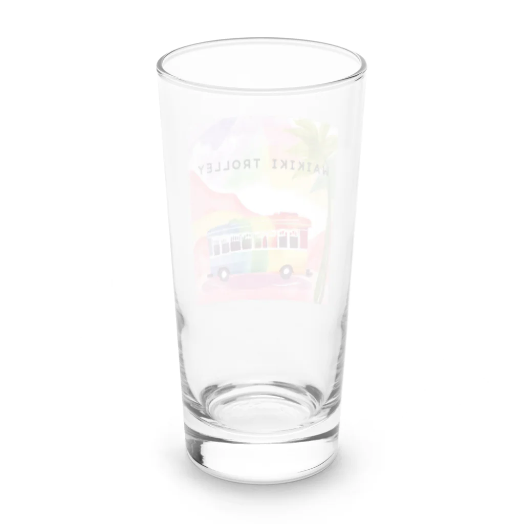 ハワイライフのWAIKIKI TROLLEY Long Sized Water Glass :back