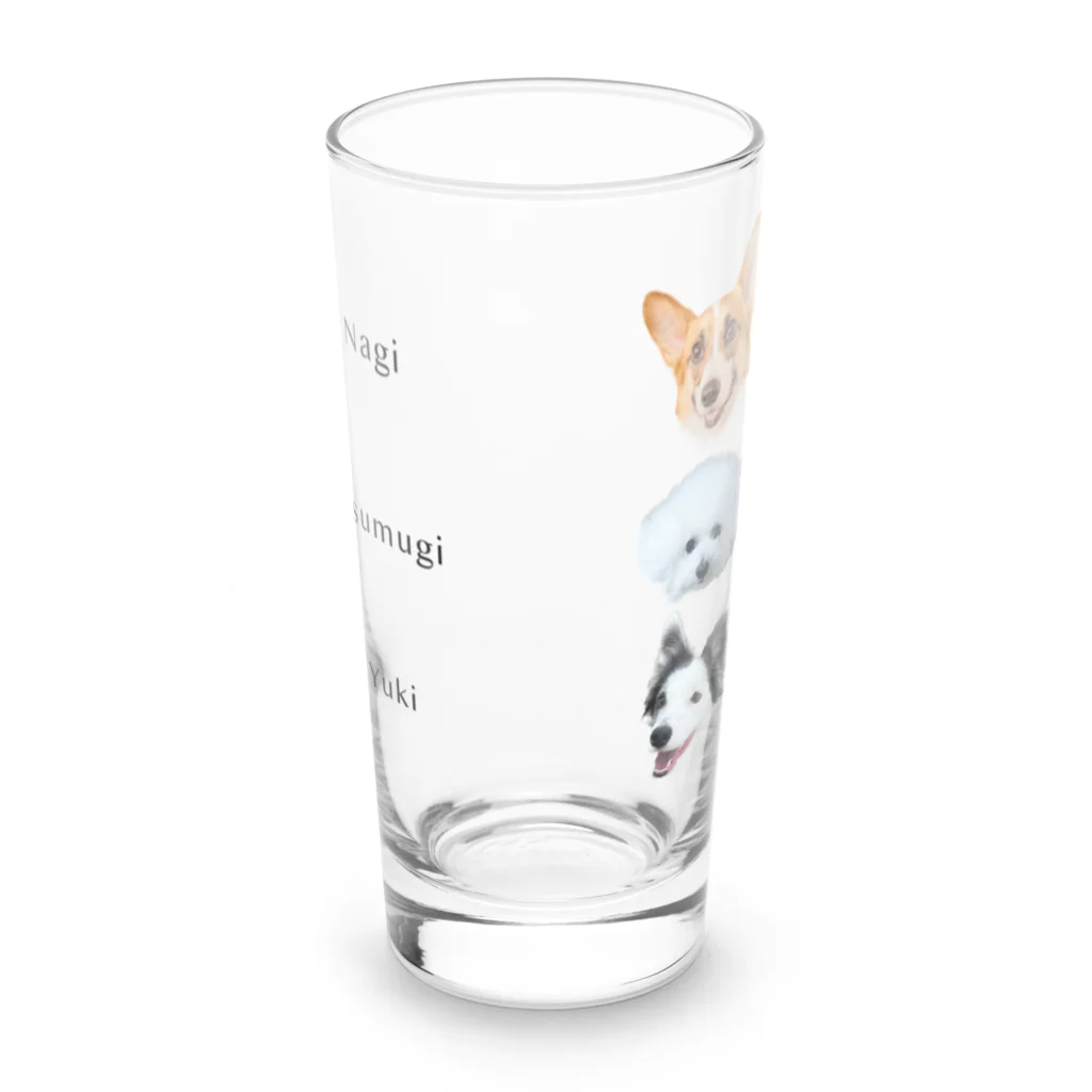 ねこやしきの3犬セット Long Sized Water Glass :back