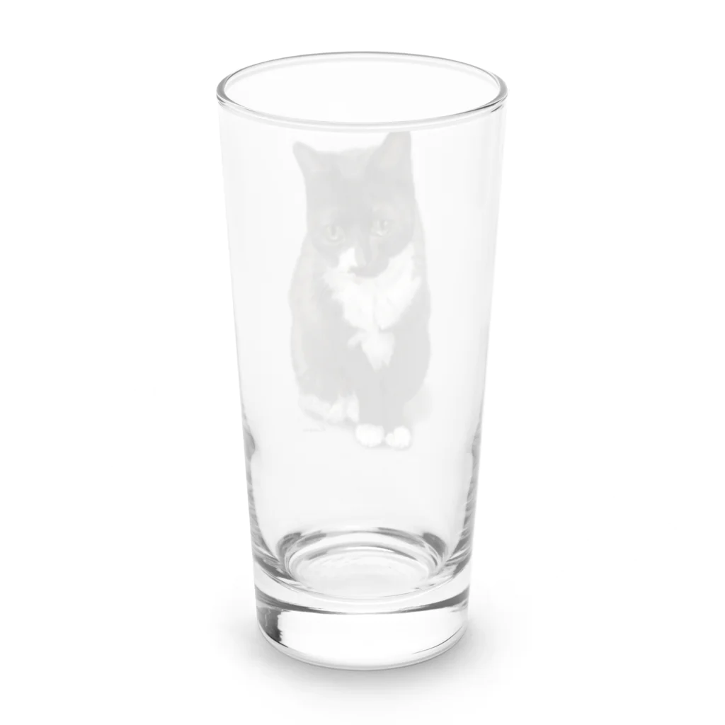 kinako-japanのくつした猫のくろみつ Long Sized Water Glass :back