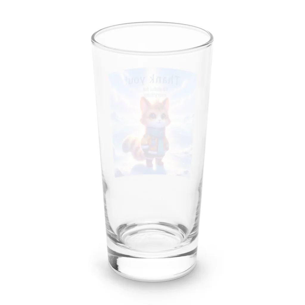 ビビりな番犬くんのふわふわフレンズ！にゃんこ Long Sized Water Glass :back