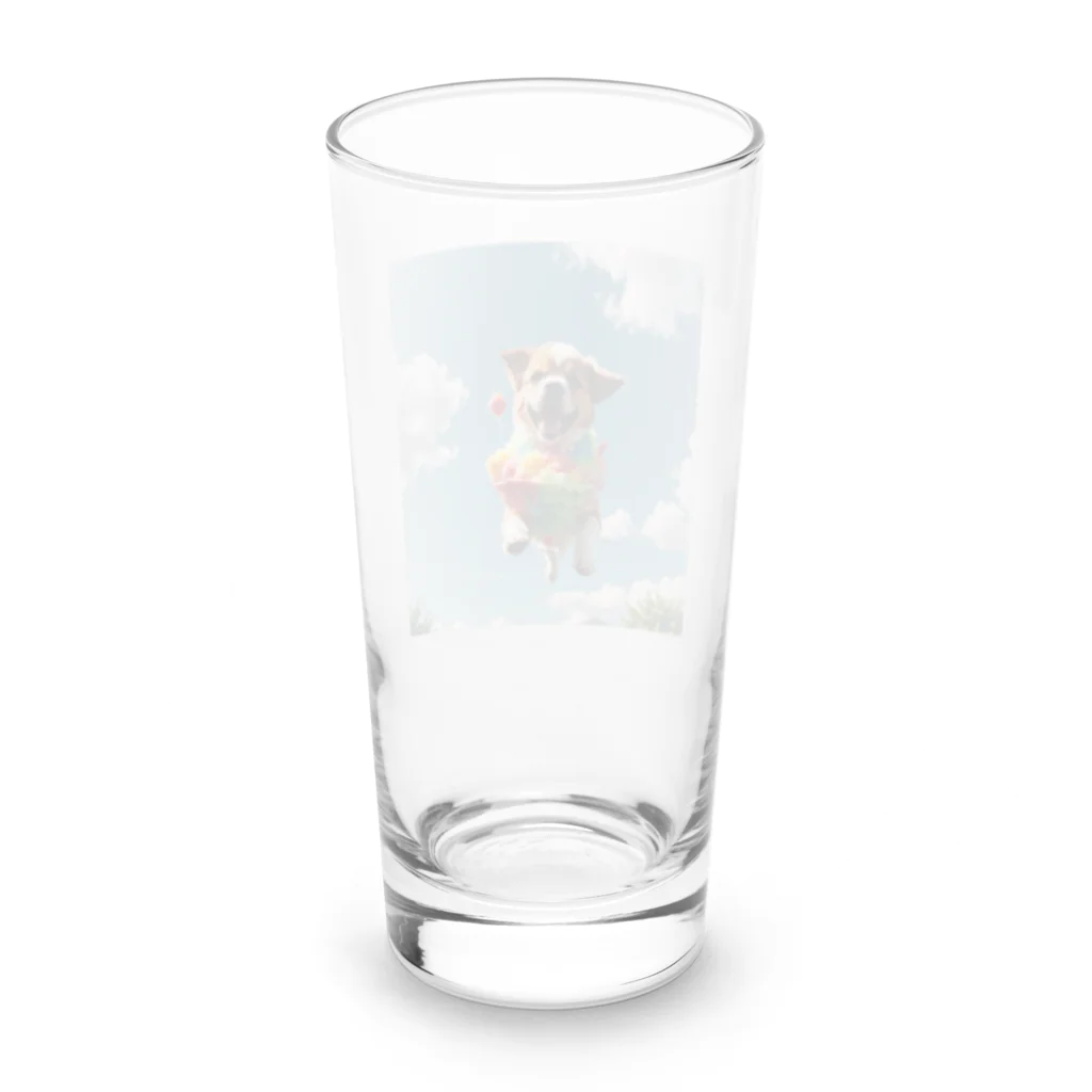 pezupezuの空飛ぶワンダフル犬 Long Sized Water Glass :back