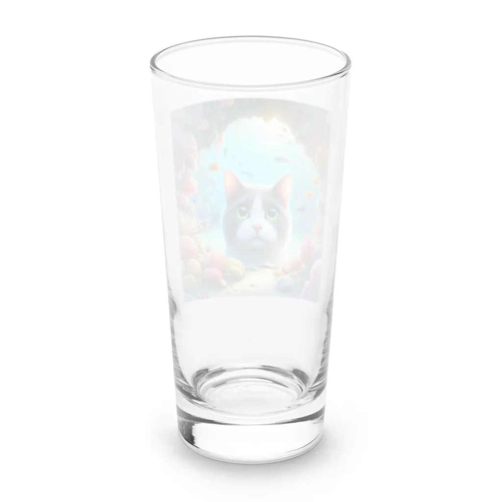 ことぶき　358の珊瑚に癒される猫 Long Sized Water Glass :back