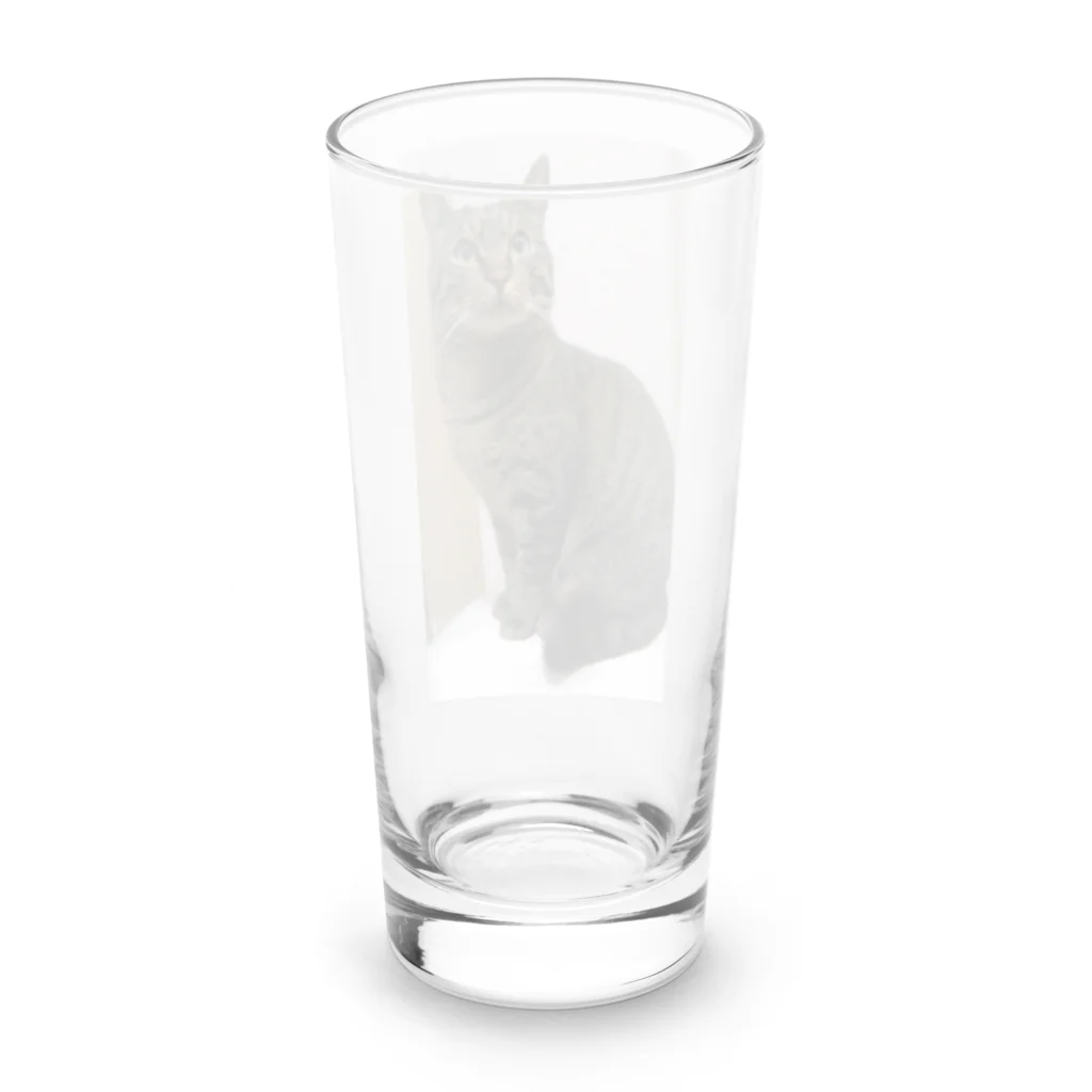 ポチオのトイレの上のポチオ Long Sized Water Glass :back