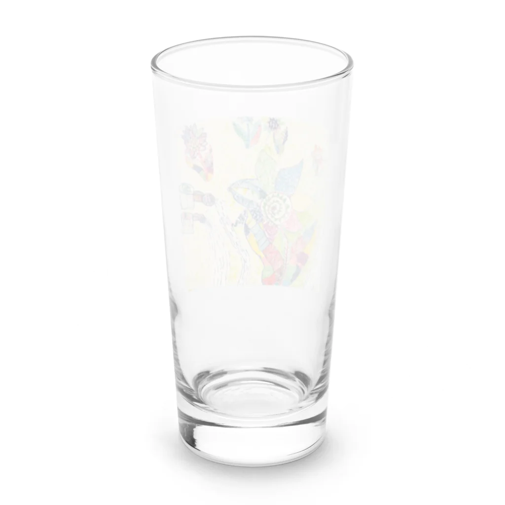 魚好きあつまれ！#かまととちゃん　#かまぼこママの海の花　カイフラワー Long Sized Water Glass :back