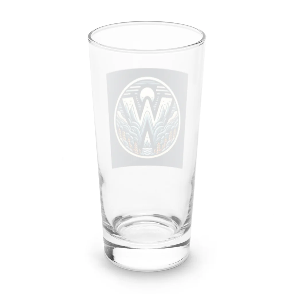 wワンダーワールドwのwwロゴ002 Long Sized Water Glass :back